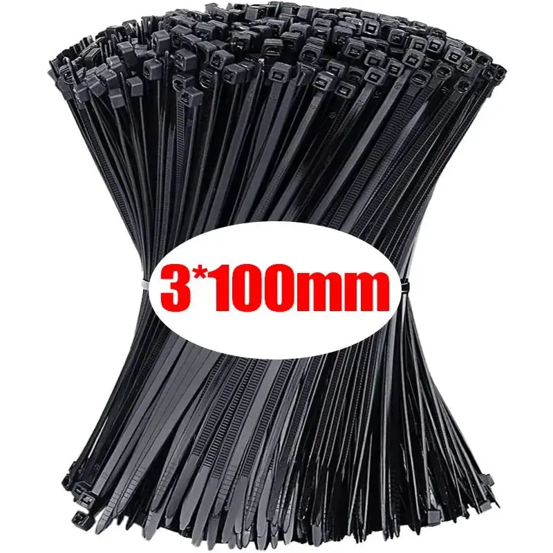 1000/100Pcs Nylon Cable Ties Self-locking Cord Ties Straps Adjustable Cables Fastening Loop Home Office Wire Zip Ties Wholesale - Image 12