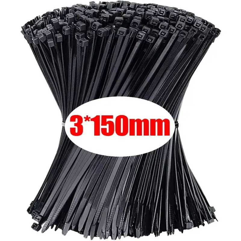 1000/100Pcs Nylon Cable Ties Self-locking Cord Ties Straps Adjustable Cables Fastening Loop Home Office Wire Zip Ties Wholesale - Image 10