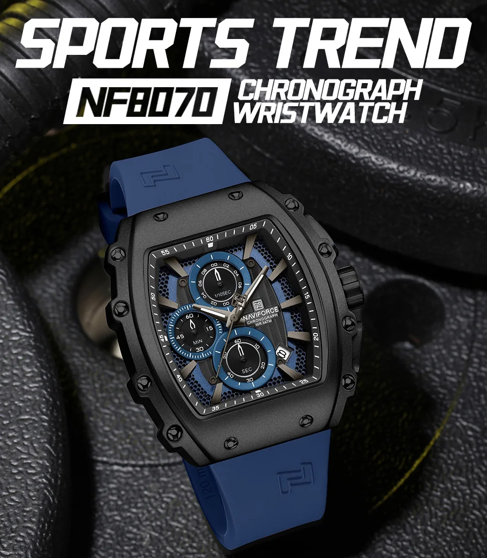 NAVIFORCE Fashionable 2025 Watches for Men Multifunctional 30M Waterproof Sports Quartz Silicone Strap Luxury Clock Reloj Hombre - Image 23
