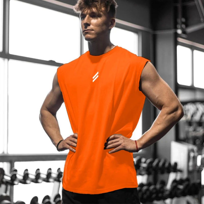 NEW Summer Fitness Sports Tank Top Men Breathable Loose Mesh Training Sleeveless T-shirt Quick Drying vest male Fitness Clothing - Image 4