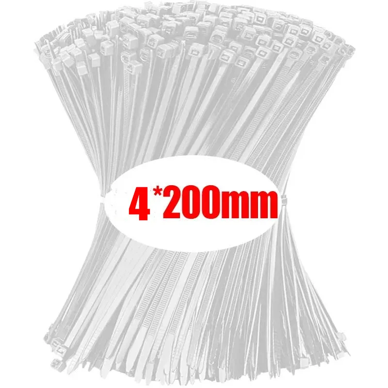 1000/100Pcs Nylon Cable Ties Self-locking Cord Ties Straps Adjustable Cables Fastening Loop Home Office Wire Zip Ties Wholesale - Image 7