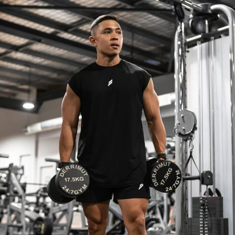 NEW Summer Fitness Sports Tank Top Men Breathable Loose Mesh Training Sleeveless T-shirt Quick Drying vest male Fitness Clothing - Image 14