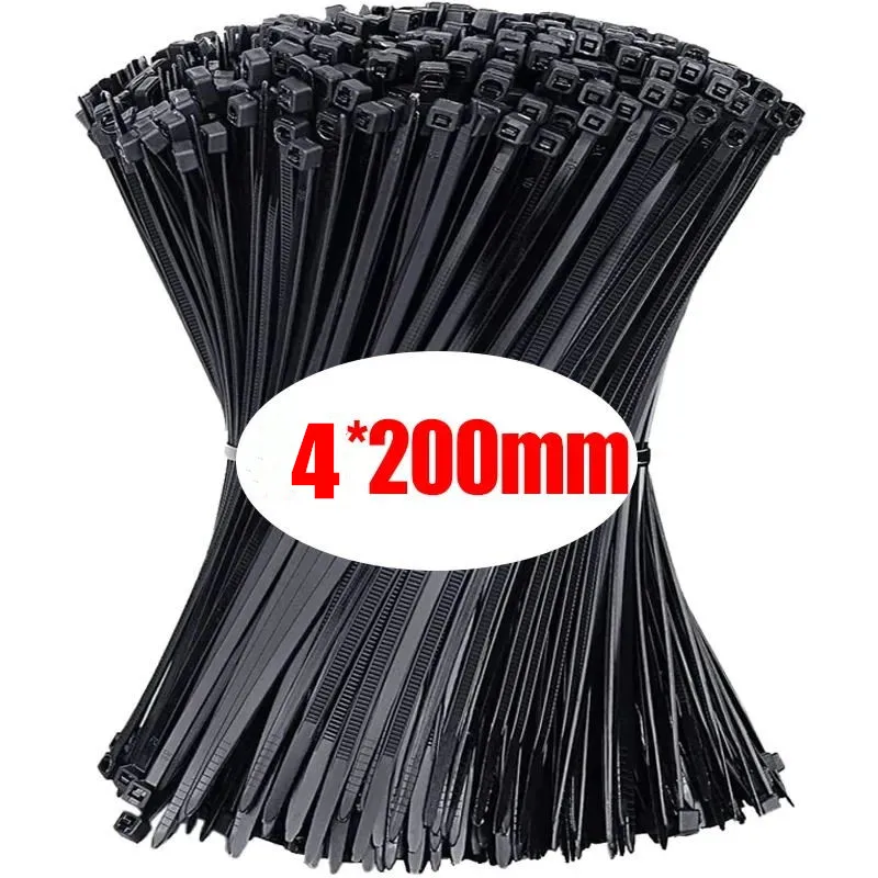 1000/100Pcs Nylon Cable Ties Self-locking Cord Ties Straps Adjustable Cables Fastening Loop Home Office Wire Zip Ties Wholesale - Image 9