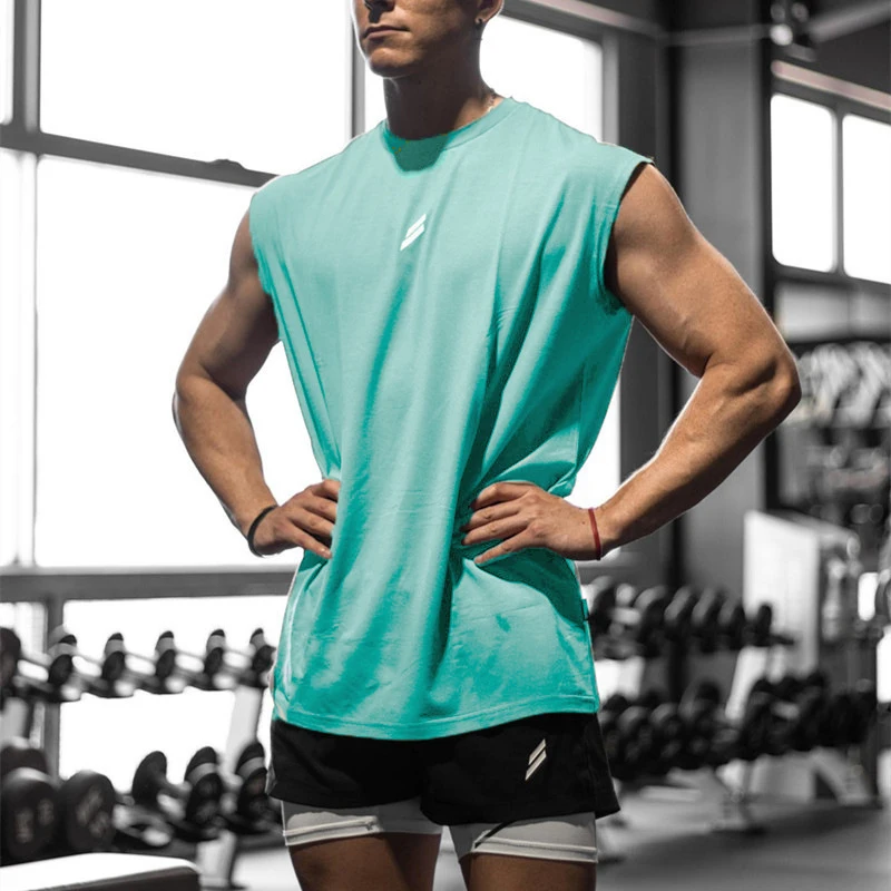 NEW Summer Fitness Sports Tank Top Men Breathable Loose Mesh Training Sleeveless T-shirt Quick Drying vest male Fitness Clothing - Image 3