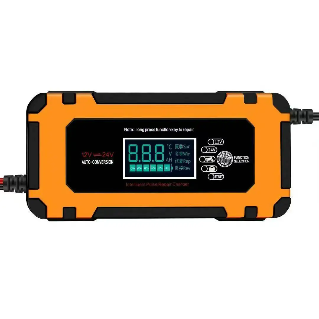 Charger Car and Motorcycle Battery Charging Unit Lead-Acid Battery Repair LCD Display 6A 12V Intelligent Car Battery - Image 7