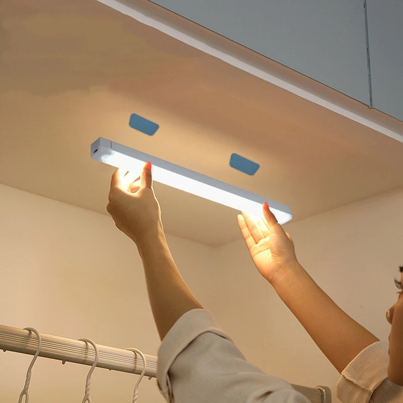 Wireless USB Rechargeable Motion Sensor LED Bar Light Induction Night Light Portable Cordless Magnetic Cabinet Lamp for Kitchen - Image 2