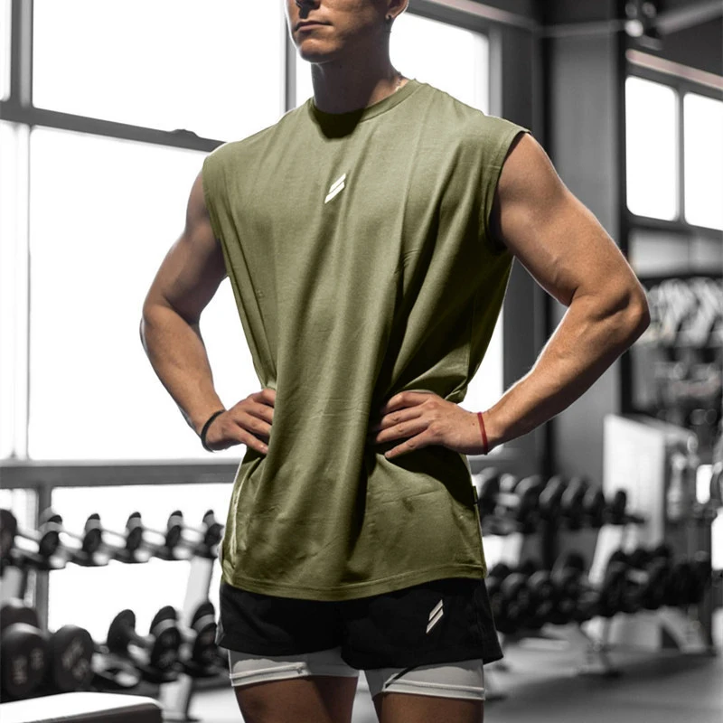NEW Summer Fitness Sports Tank Top Men Breathable Loose Mesh Training Sleeveless T-shirt Quick Drying vest male Fitness Clothing - Image 2