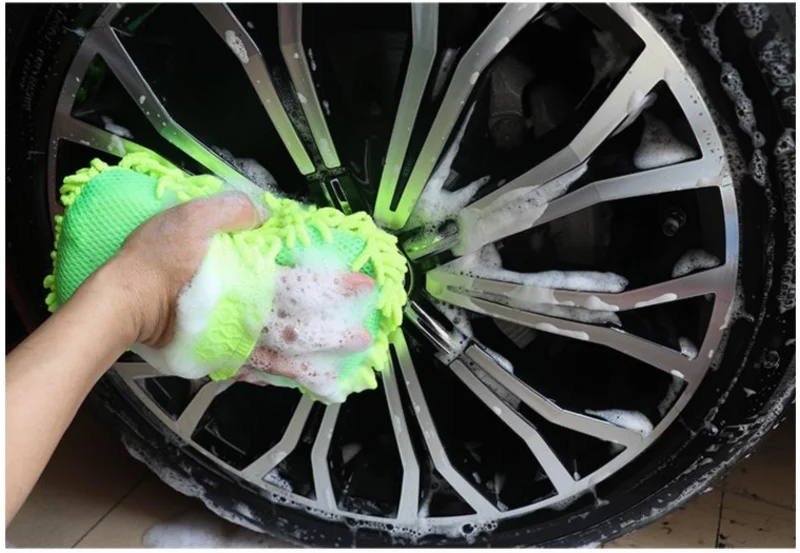 Microfiber Car Washer Sponge Cleaning Car Care Detailing Brushes Washing Towel Auto Gloves Styling Accessories - Image 3