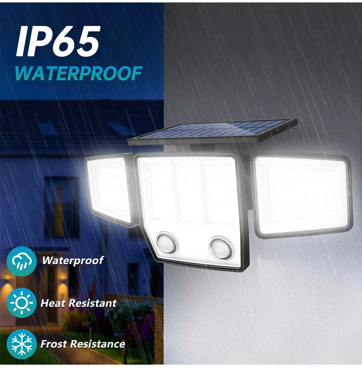 3000LM Solar Light With Dual PIR Motion Detector 3 Lighting Modes 270° Illumination IP65 Waterproof Security Garde Flood Lights - Image 17