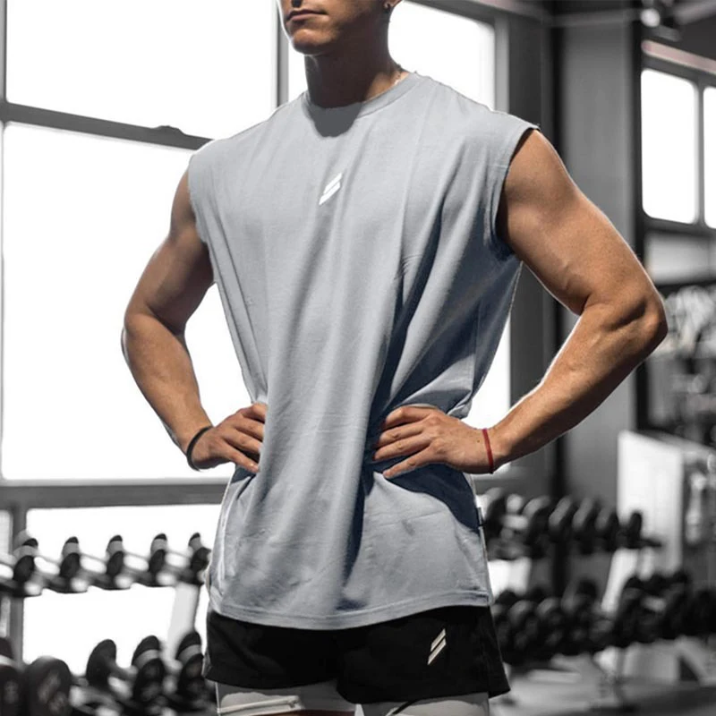 NEW Summer Fitness Sports Tank Top Men Breathable Loose Mesh Training Sleeveless T-shirt Quick Drying vest male Fitness Clothing - Image 5