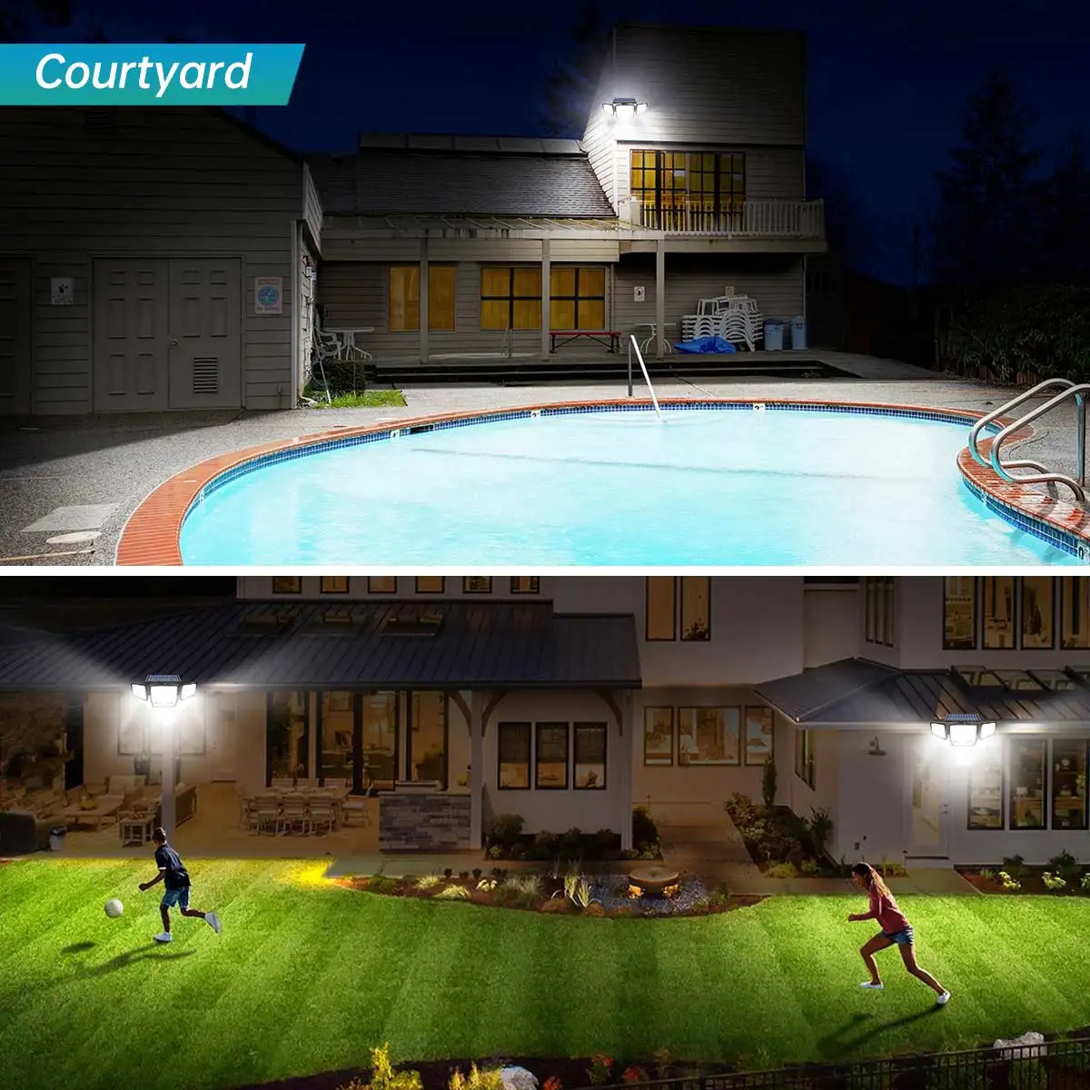 3000LM Solar Light With Dual PIR Motion Detector 3 Lighting Modes 270° Illumination IP65 Waterproof Security Garde Flood Lights - Image 22