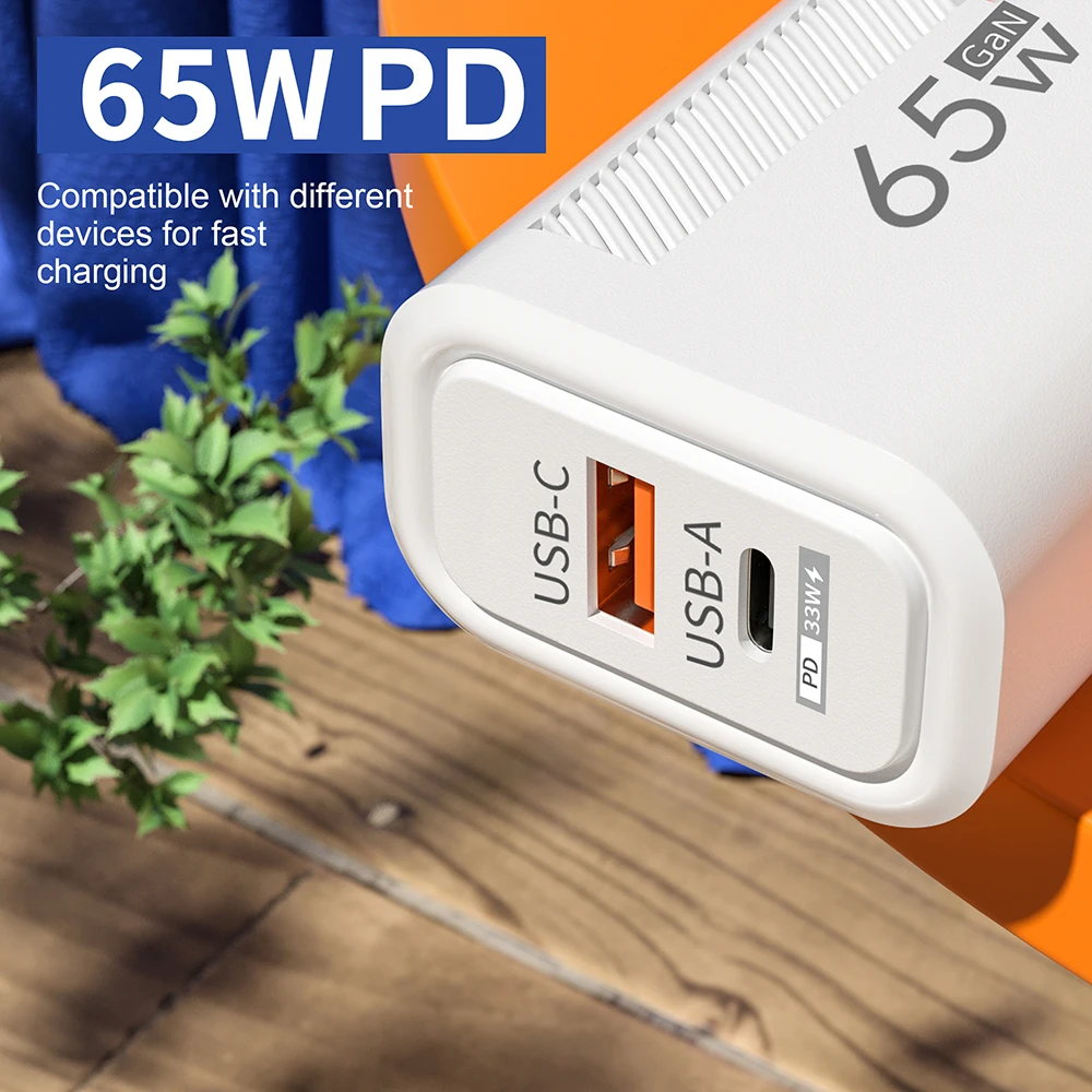 65W GaN Fast Charging USB Type C Charger US EU Plug PD 3.0 Quick Charge Travel Wall Charger For Phone Adapter For iPhone Samsung - Image 15