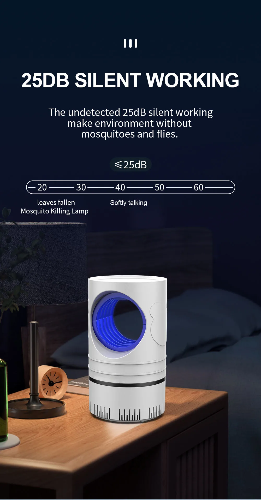 1 PC Electric Fly Bug Mosquito Insect Killer LED Light Trap Control Lamp Small Pest with USB Power Supply and Adapter - Image 17